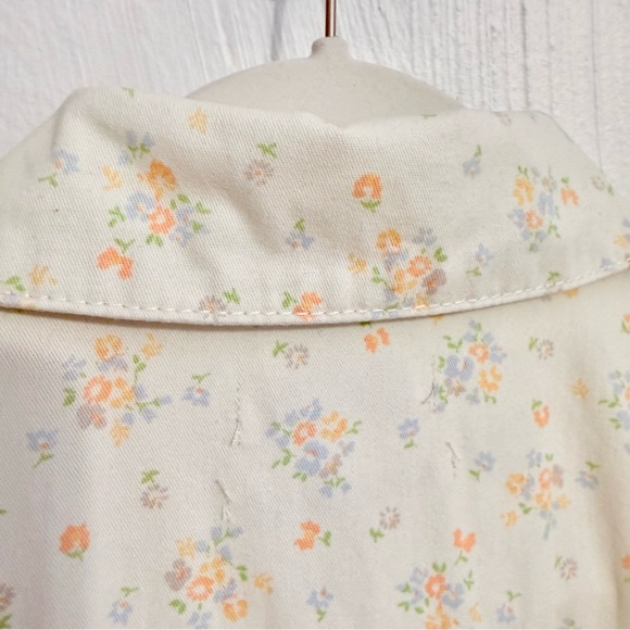 Urban Outfitters Nuuly Rosetta Floral Romper utility shorts zip tie sash large - Picture 8 of 17